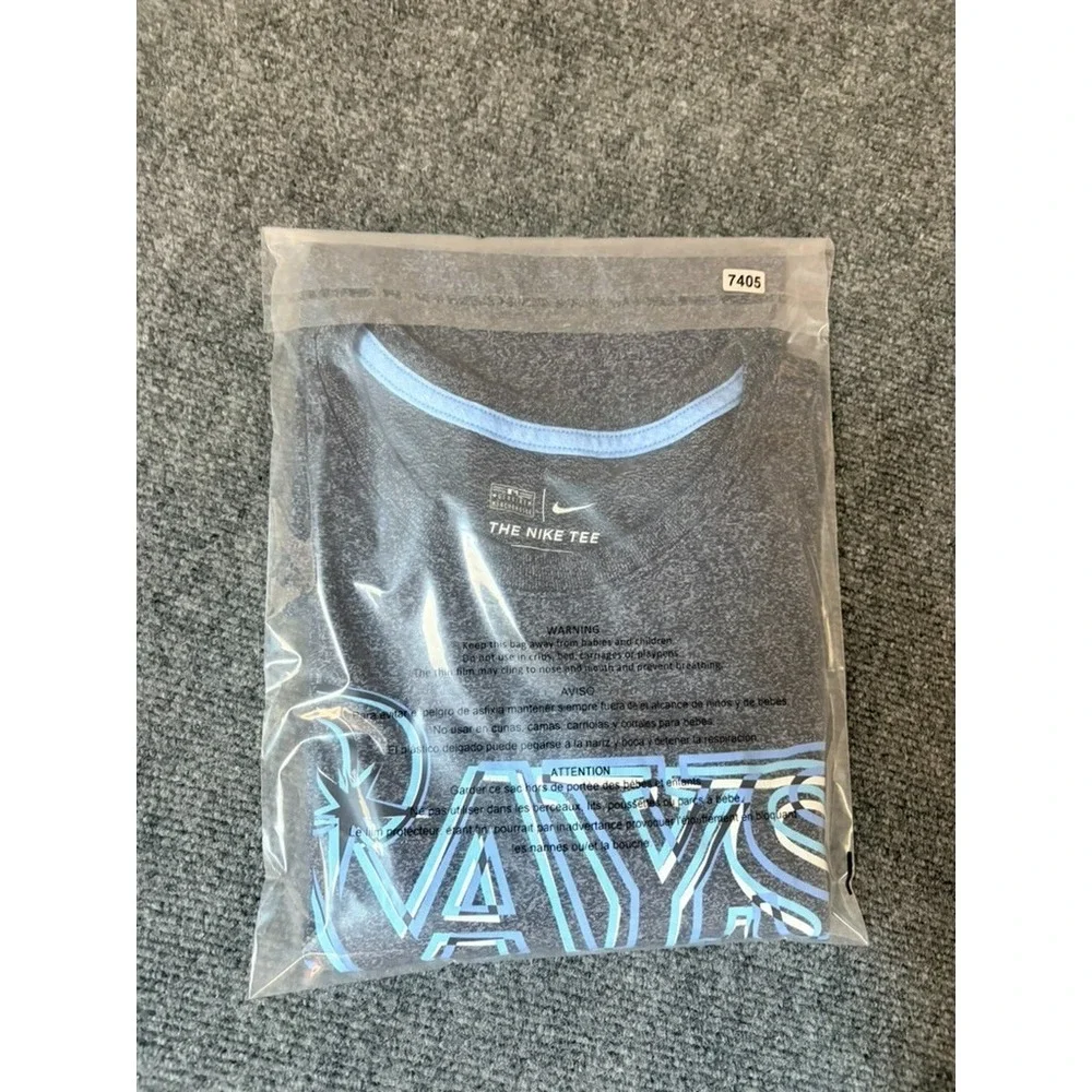 Tampa Bay Rays Nike Dri-FIT Athletic Cut TShirt Heather Blue Short SleeveSize XL